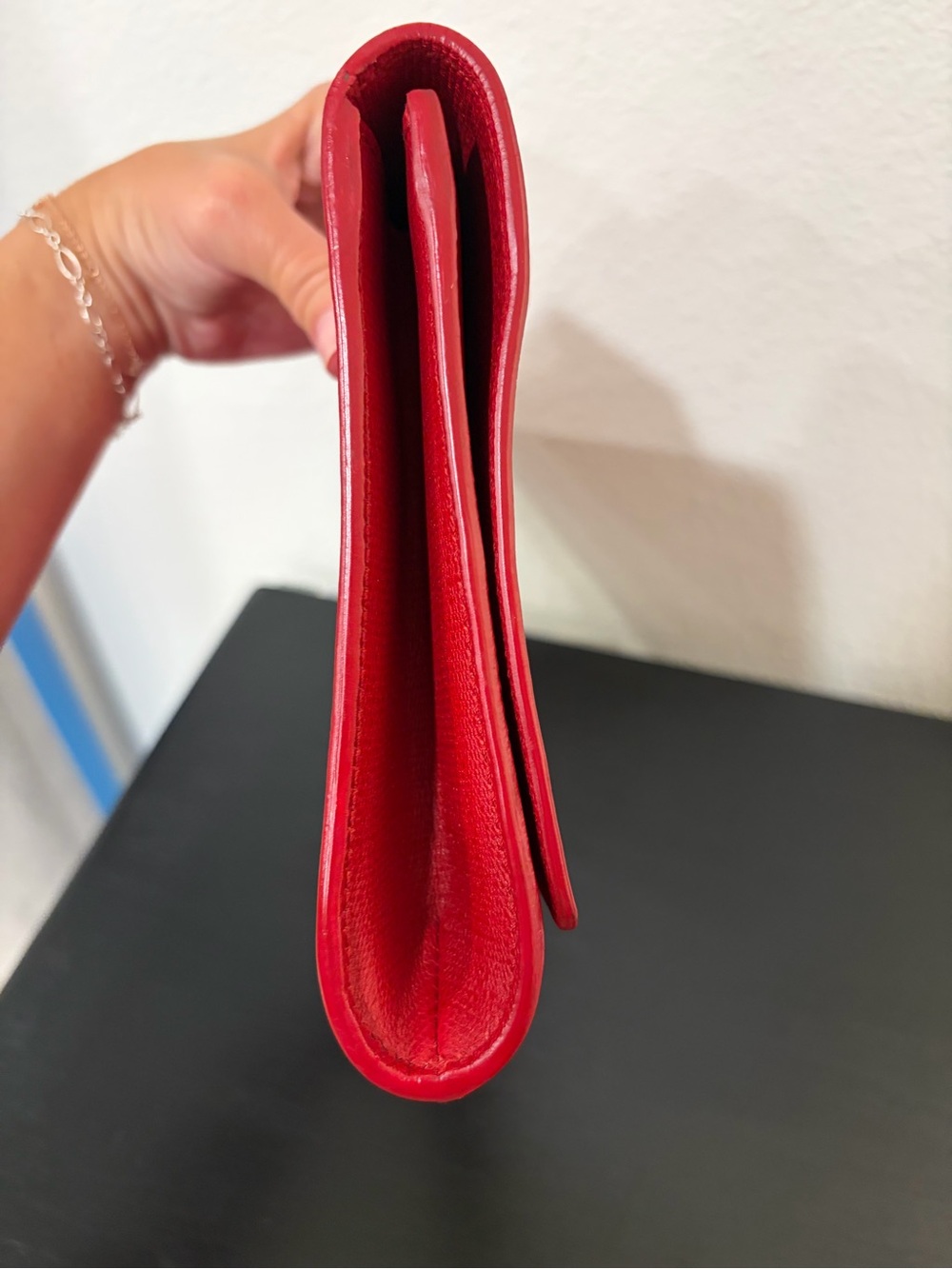 Yves Saint Laurent Leather Clutch in Red - Picture 4 of 15